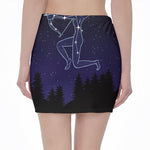 Sagittarius Constellation Print Pencil Mini Skirt