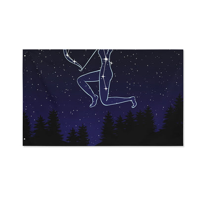 Sagittarius Constellation Print Polyester Flag