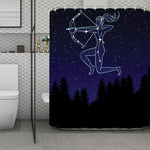 Sagittarius Constellation Print Polyester Shower Curtain