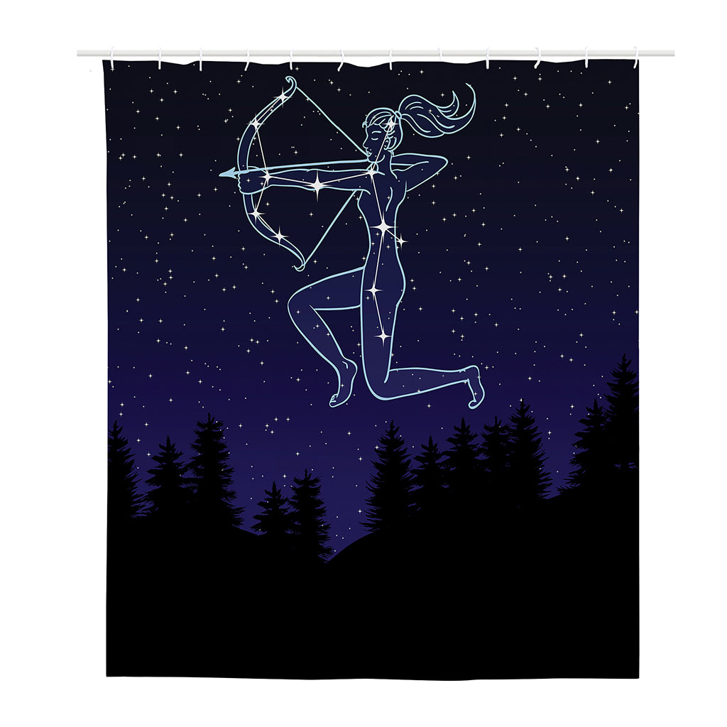 Sagittarius Constellation Print Polyester Shower Curtain
