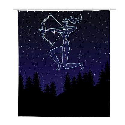 Sagittarius Constellation Print Polyester Shower Curtain