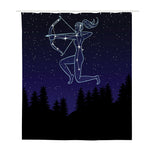 Sagittarius Constellation Print Polyester Shower Curtain