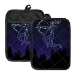 Sagittarius Constellation Print Pot Holders With Pocket