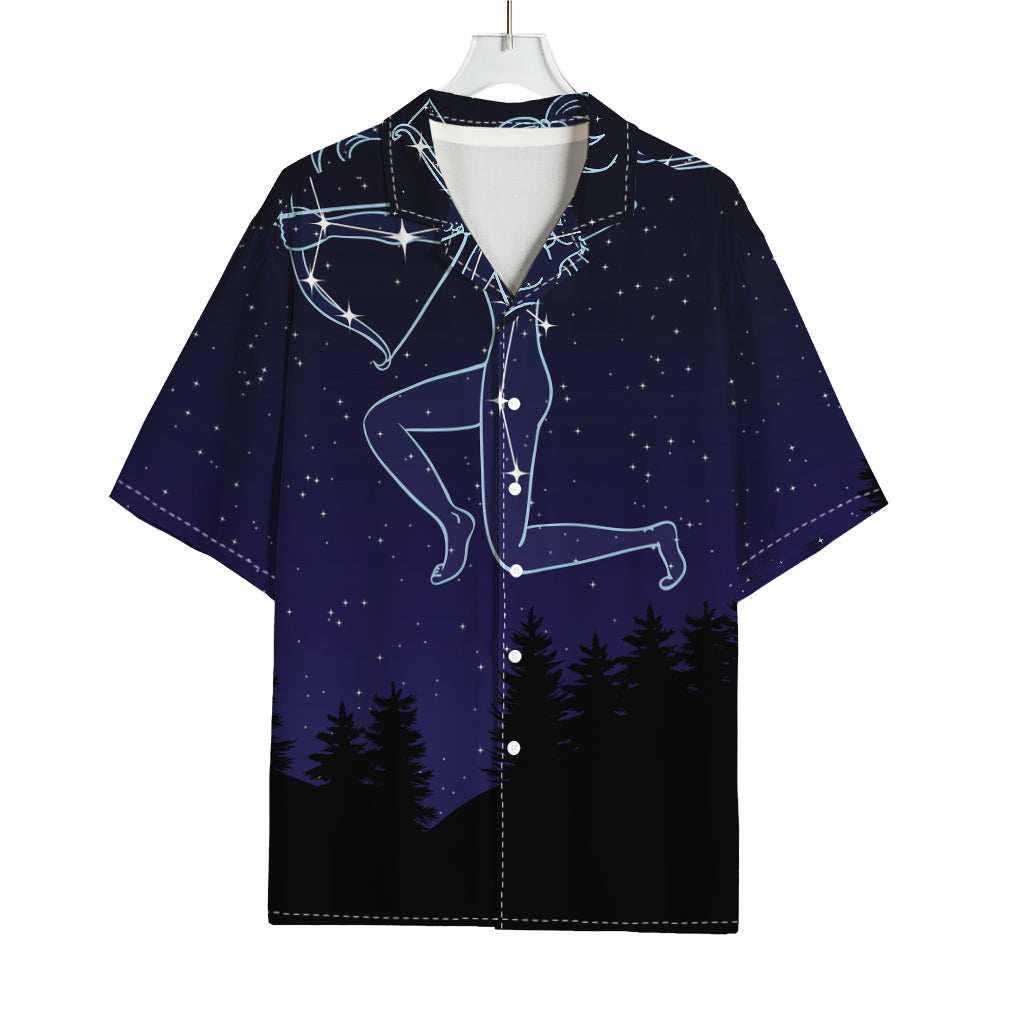 Sagittarius Constellation Print Rayon Hawaiian Shirt