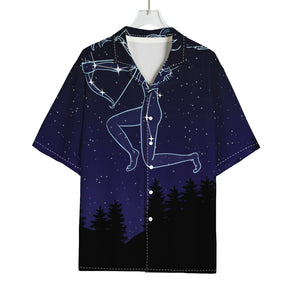 Sagittarius Constellation Print Rayon Hawaiian Shirt