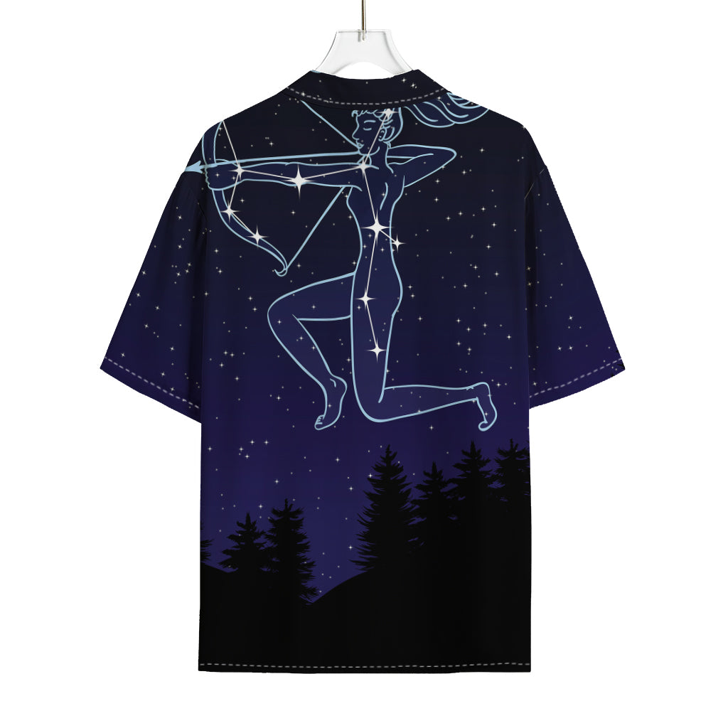 Sagittarius Constellation Print Rayon Hawaiian Shirt