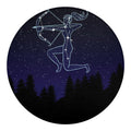 Sagittarius Constellation Print Round Blanket