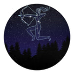 Sagittarius Constellation Print Round Blanket