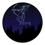 Sagittarius Constellation Print Round Floor Mat
