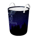 Sagittarius Constellation Print Round Laundry Basket