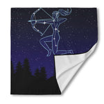 Sagittarius Constellation Print Silk Bandana