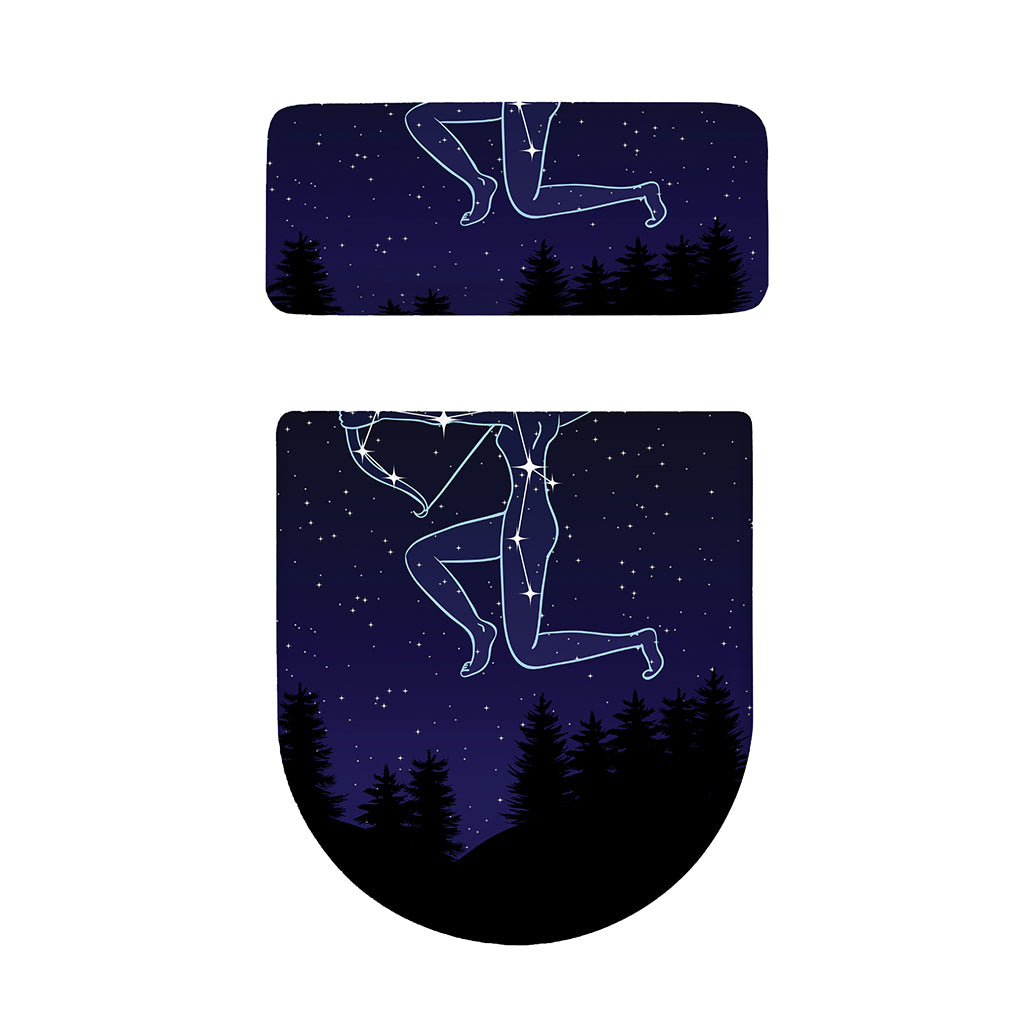 Sagittarius Constellation Print Toilet Lid And Tank Cover Set