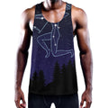 Sagittarius Constellation Print Men's Workout Tank Top