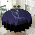 Sagittarius Constellation Print Waterproof Round Tablecloth