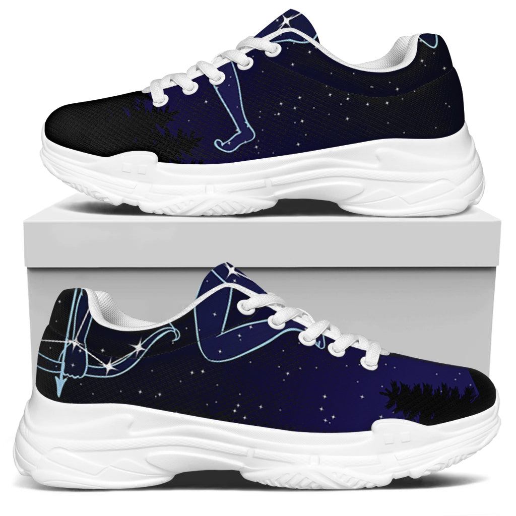 Sagittarius Constellation Print White Chunky Shoes