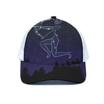 Sagittarius Constellation Print White Mesh Trucker Cap
