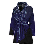 Sagittarius Constellation Print Women's Bathrobe