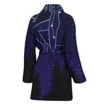 Sagittarius Constellation Print Women's Bathrobe
