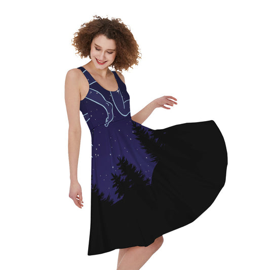 Sagittarius Constellation Print Women's Sleeveless Dress