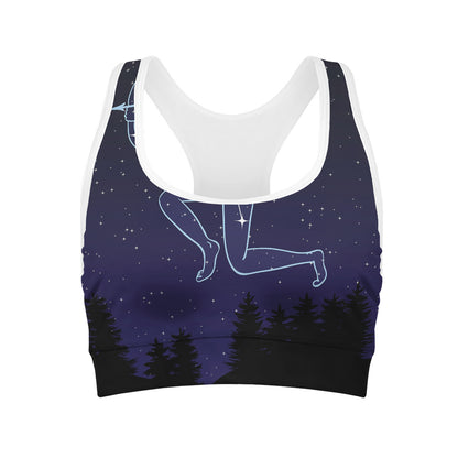 Sagittarius Constellation Print Women's Sports Bra