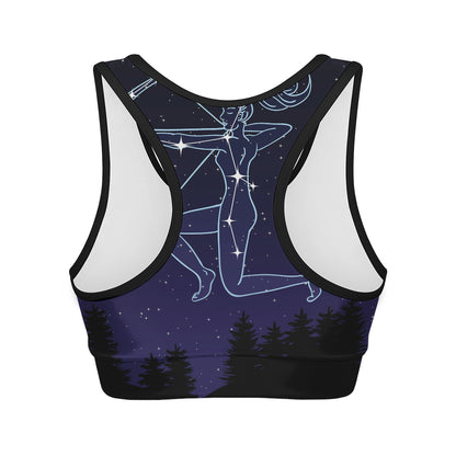 Sagittarius Constellation Print Women's Sports Bra