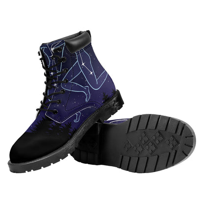 Sagittarius Constellation Print Work Boots