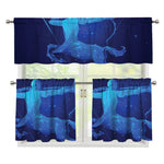 Sagittarius Horoscope Sign Print 3 Piece Kitchen Curtains