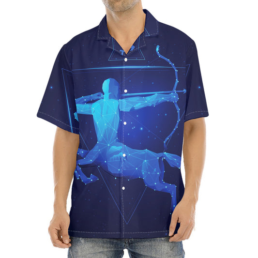 Sagittarius Horoscope Sign Print Aloha Shirt