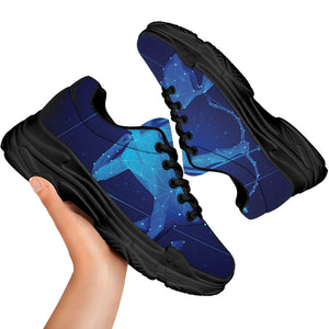 Sagittarius Horoscope Sign Print Black Chunky Shoes