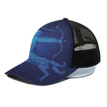 Sagittarius Horoscope Sign Print Black Mesh Trucker Cap