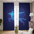 Sagittarius Horoscope Sign Print Dimout Pencil Pleat Curtains