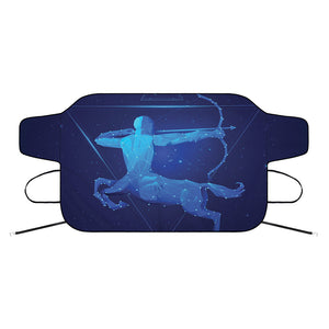 Sagittarius Horoscope Sign Print Car Windshield Snow Cover