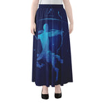 Sagittarius Horoscope Sign Print Chiffon Maxi Skirt