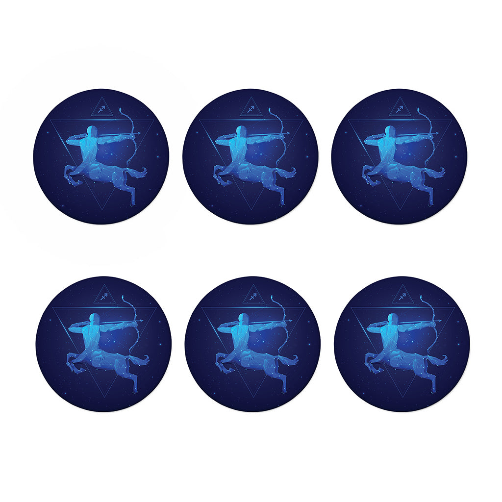 Sagittarius Horoscope Sign Print Coaster Set