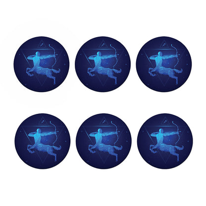 Sagittarius Horoscope Sign Print Coaster Set