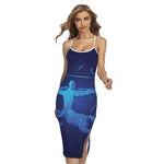 Sagittarius Horoscope Sign Print Cross Back Cami Dress