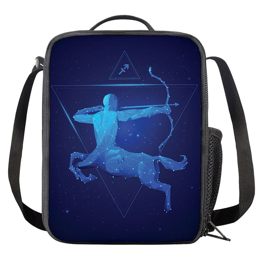 Sagittarius Horoscope Sign Print Crossbody Lunch Bag