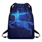 Sagittarius Horoscope Sign Print Drawstring Backpack