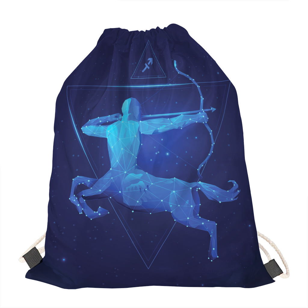Sagittarius Horoscope Sign Print Drawstring Bag