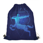 Sagittarius Horoscope Sign Print Drawstring Bag