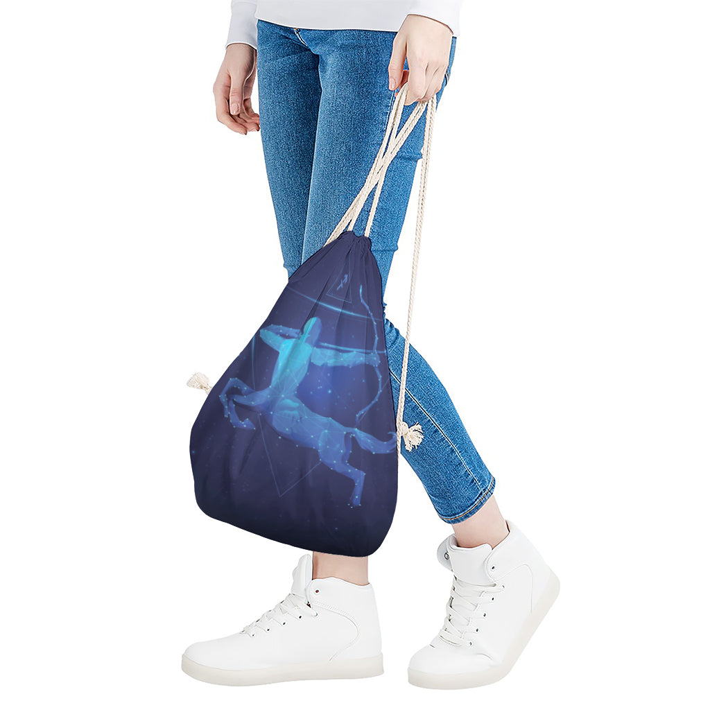 Sagittarius Horoscope Sign Print Drawstring Bag