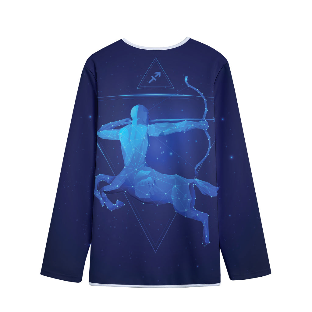 Sagittarius Horoscope Sign Print Long Sleeve Short Coat