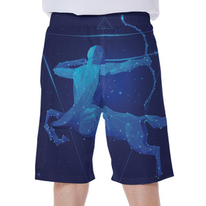 Sagittarius Horoscope Sign Print Men's Beach Shorts