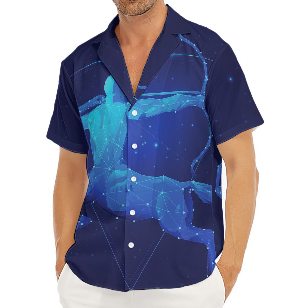 Sagittarius Horoscope Sign Print Men's Deep V-Neck Shirt