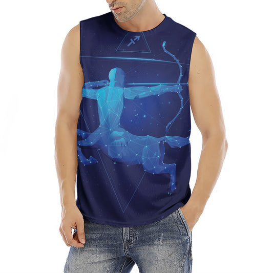 Sagittarius Horoscope Sign Print Men's Fitness Tank Top