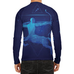 Sagittarius Horoscope Sign Print Men's Long Sleeve Rash Guard