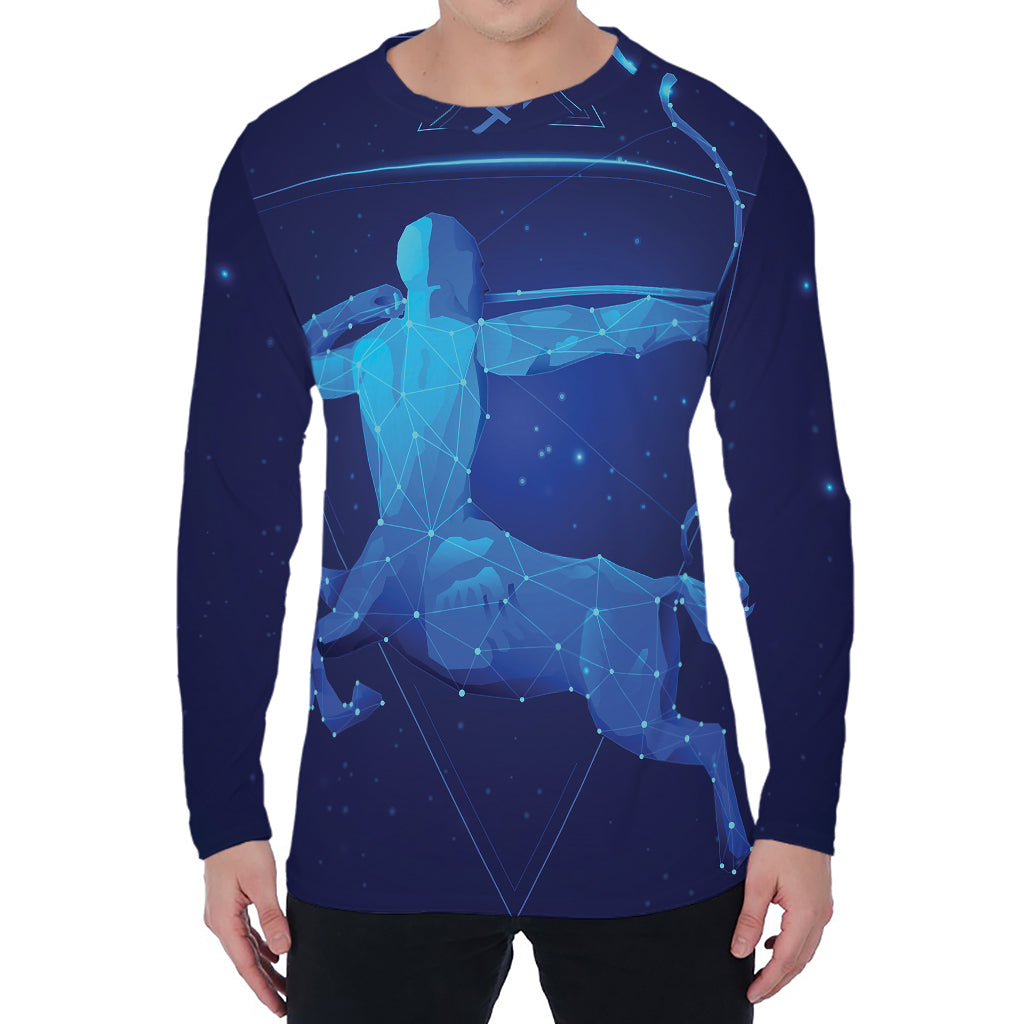 Sagittarius Horoscope Sign Print Men's Long Sleeve T-Shirt