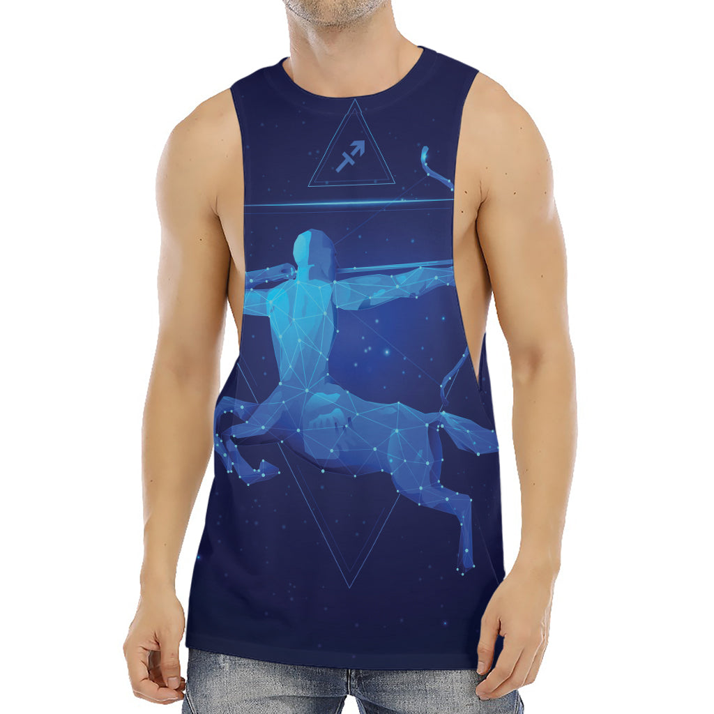 Sagittarius Horoscope Sign Print Men's Muscle Tank Top