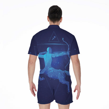 Sagittarius Horoscope Sign Print Men's Rompers