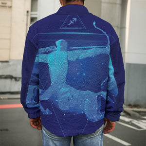 Sagittarius Horoscope Sign Print Men's Shirt Jacket